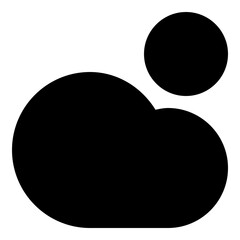 Cloud and moon icon for weather and forecasting