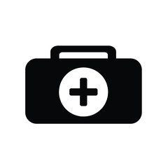 first aid kit icon, isolated on white background