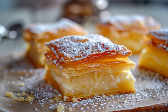 Bougatsa Greek Custard-filled Pastry