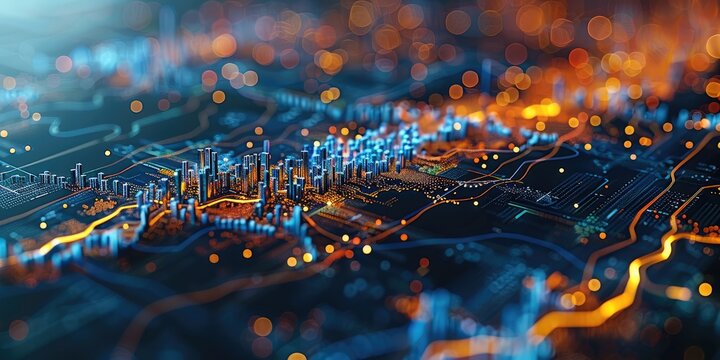 An intricate scatter chart highlighting a significant positive correlation between rising stock prices and increasing trade volumes, reflecting market interest. Generative AI.