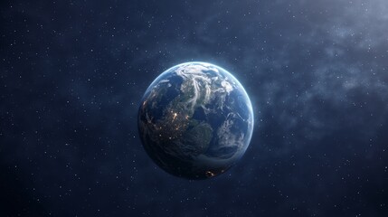 Fototapeta premium Stunning view of our planet surrounded by the cosmos
