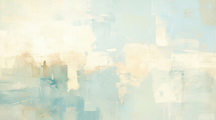 Abstract blue and beige painted background with copy space text for design, art, and background