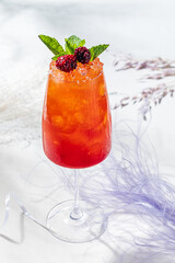 modern cocktail on the white