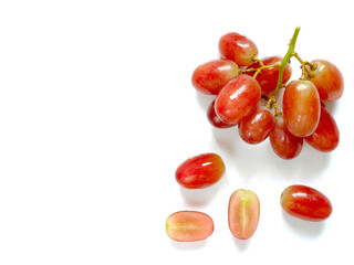 Fresh red seedless grapes