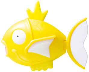 yellow fish toy on transparent background