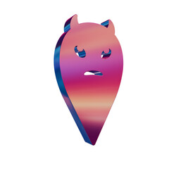 3D Neon Retro Icon - Magic Halloween