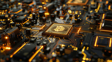 Bitcoin over a microprocessor chip