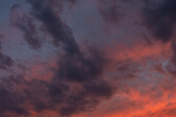 Summer time sunset sky