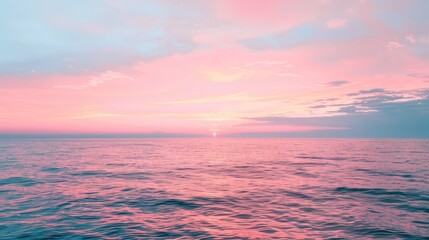 Obraz premium Pink sunrise over sea, Early morning
