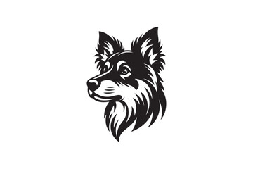 Fototapeta premium Dog head silhouette