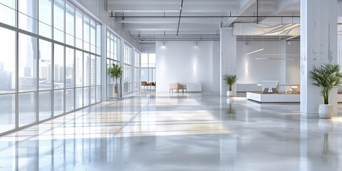 Modern Office Interior with City View