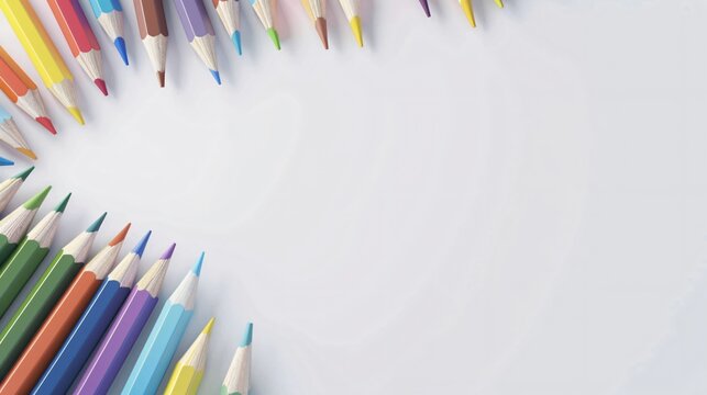 The circle pencils on white background.