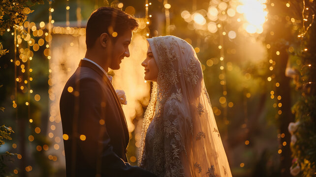 Beautiful Scene of Man and Woman Photoshoot in a Scenic Sunset