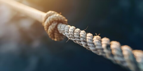 The Symbolism of Rope Strength, Partnership, Teamwork, Unity, and Support in Various Settings. Concept Symbolism of Rope, Strength, Partnership, Teamwork, Unity, Support