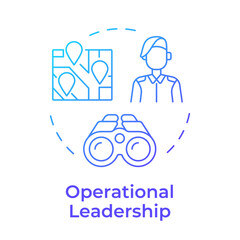 Operational leadership blue gradient concept icon. Military task, local map. Town location. Round shape line illustration. Abstract idea. Graphic design. Easy to use in infographic, presentation