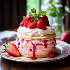cheesecake with strawberries