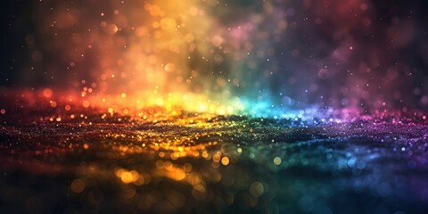 Fototapeta premium Sparkling Rainbow Lights Background