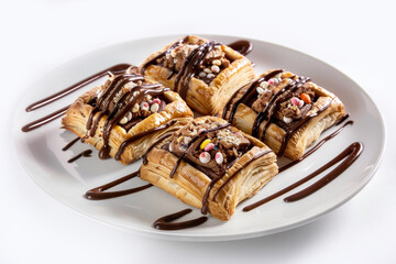 Luscious Candy Bar Pain Au Chocolat Pastry with Chocolate Filling