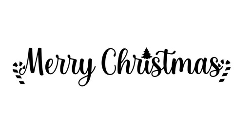 Merry christmas text vector 