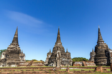 World Heritage Wat Phra Sri Sanphet at Ayutthaya, Thailand