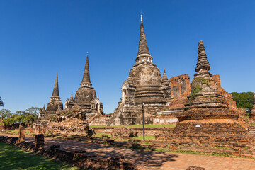 Fototapeta premium World Heritage Wat Phra Sri Sanphet at Ayutthaya, Thailand