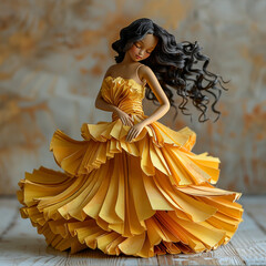 portrait of a doll in dress