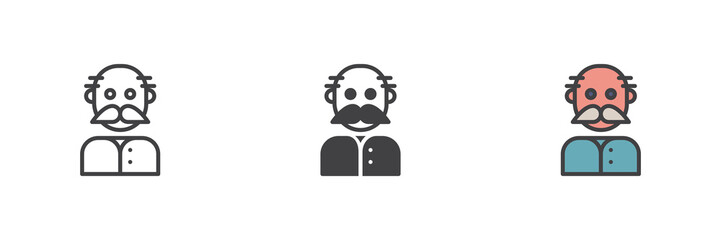 Grandfather different style icon set