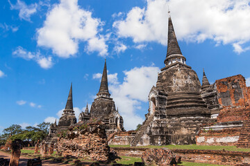 Fototapeta premium World Heritage Wat Phra Sri Sanphet at Ayutthaya, Thailand