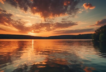 Fototapeta premium sunset over the sea