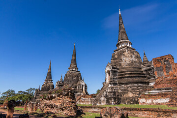 Fototapeta premium World Heritage Wat Phra Sri Sanphet at Ayutthaya, Thailand