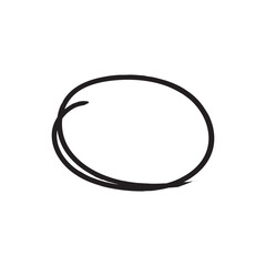 Black brush circle frame