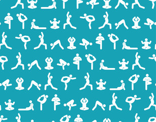 Yoga Pattern seamless. Icon for yoga pose class Background