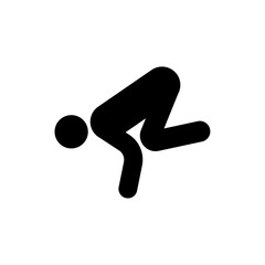 Yoga sign. Icon for yoga pose class.