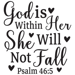 god is within her she will not fall