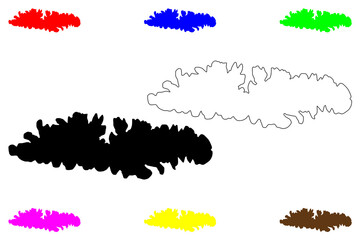 Scedro island (Republic of Croatia, Adriatic Sea) map vector illustration, scribble sketch Šćedro map