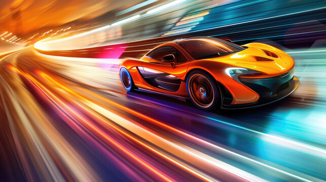 Supercar Driving at High Speed on Circuit Track