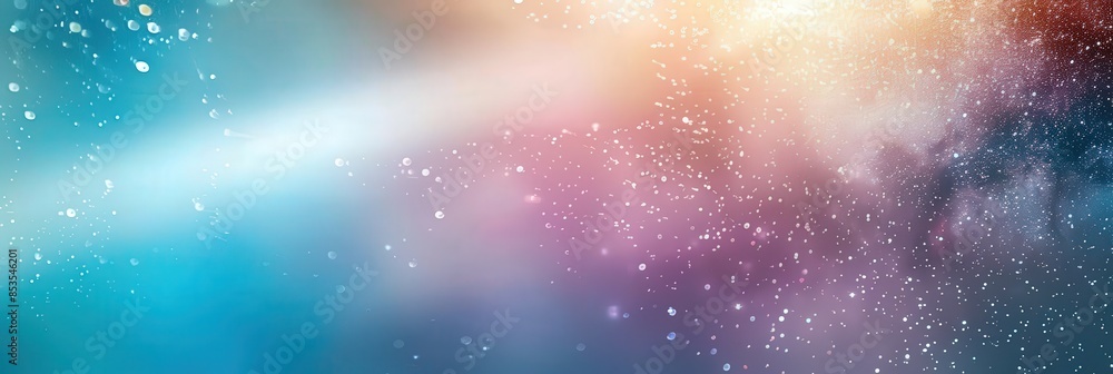 Poster abstract space background with stars and nebula