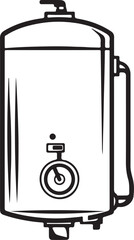 water heater illustration on white