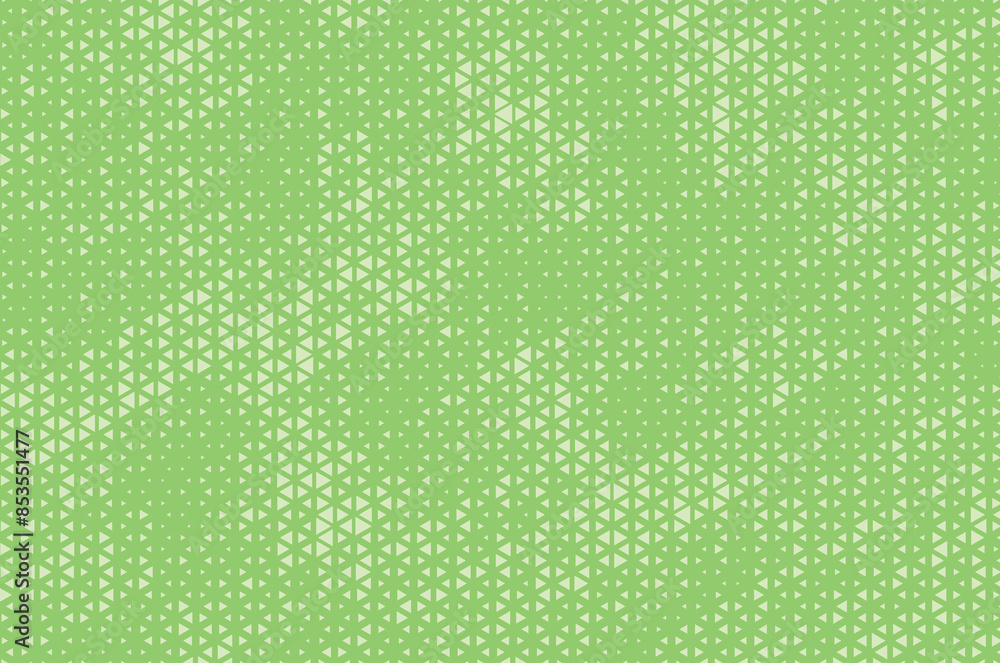 Aufkleber Triangular Halftone Texture Retro wave Vector Geometric Technology Abstract Background. Half Tone Triangles Retro Light Moss Green Pattern. Minimal 80s Style Dynamic Tech Structure Wallpaper