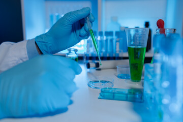 A scientist uses laboratory equipment for a research experiment, test tube is essential for...