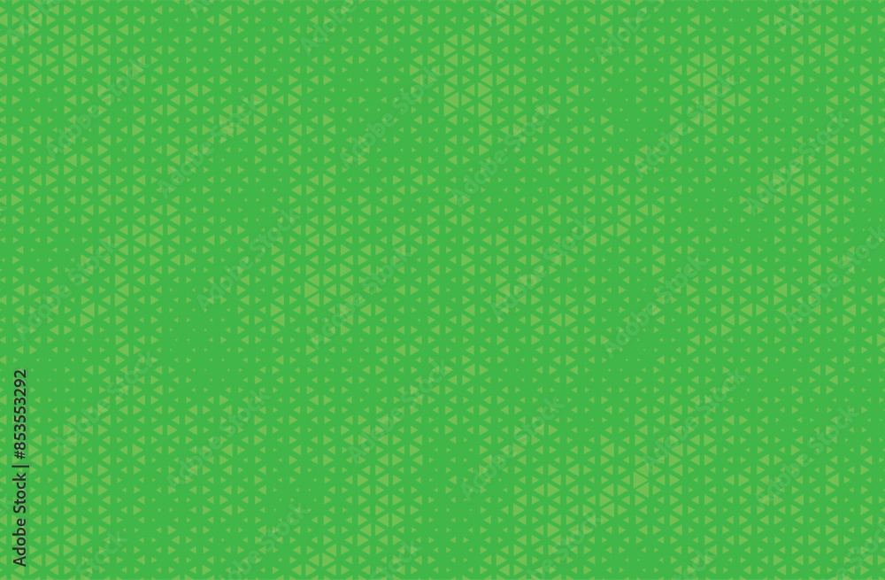 Poster triangle halftone vector background. green halftone pattern. abstract geometric dots background. pop