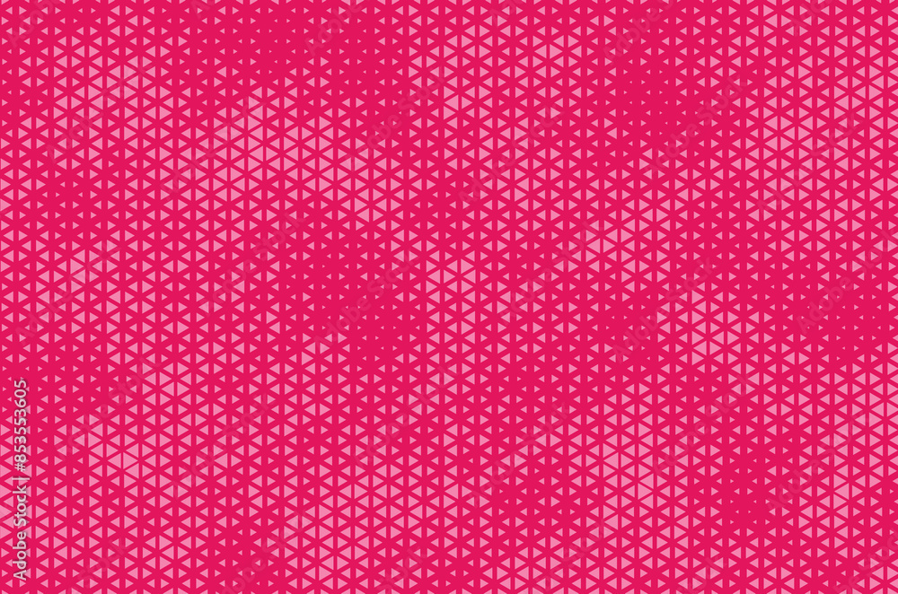 Aufkleber Triangular Halftone Texture Retro wave Vector Geometric Technology Abstract Background. Half Tone Triangles Retro Raspberry Pink Pattern. Minimal 80s Style Dynamic Tech Structure Wallpaper