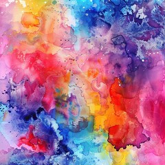 Bright watercolor spots, blots on sheets of paper.