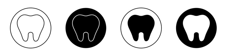 Teeth vector icon symbol in flat style.