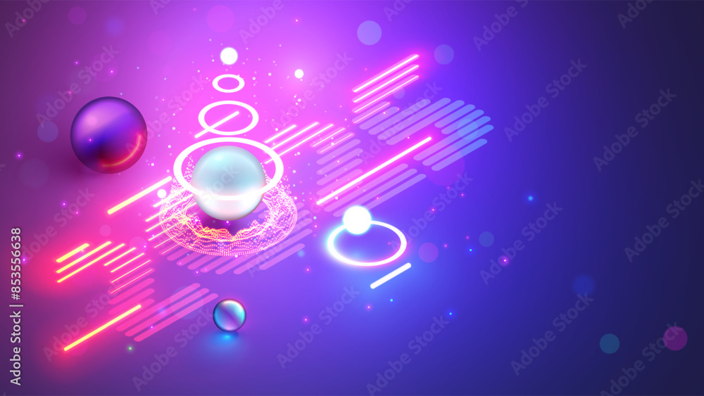 Poster christmas poster with christmas tree, digits 2025 in electronic technology style. new year, merry ch