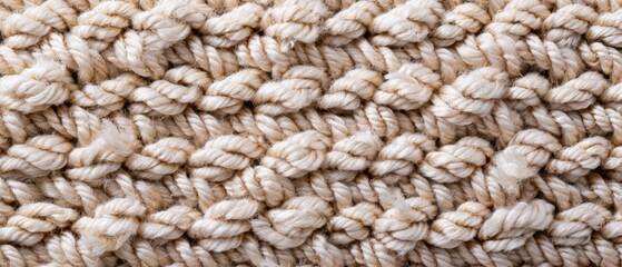 Knitted Beige Fabric Texture.
