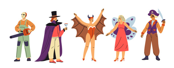 Halloween Costumes Vector Illustration