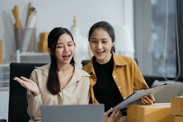 online shopping concept, manager analyze planning and financial statistics and investment market shopping online is a form of electronic commerce from a seller over internet..