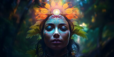 Ayahuasca Spirituality and Shamanic Journeys A Visionary Art Collection. Concept Spiritual Transformation, Shamanic Practices, Visionary Art, Ayahuasca Insights, Mystical Experiences