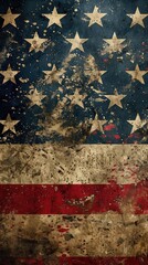 United States of America Patriotic Backdrop Art, Red White and Blue Patriotism Wallpaper, Freedom Liberty Memorial Independence Veteran's Day July 4th Background Concept Artwork